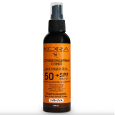 KORA Солнцезащитный спрей для лица и тела SPF-50, 150 мл